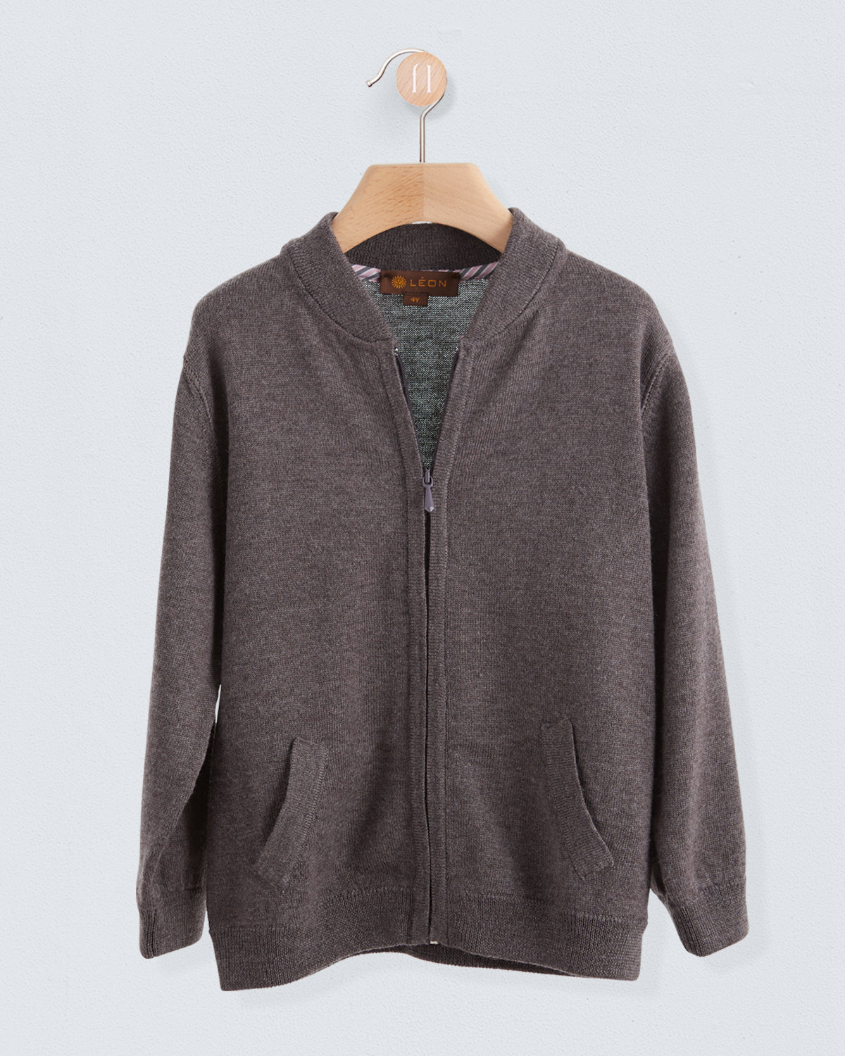 Knightsbridge Chestnut Zipper Sweater